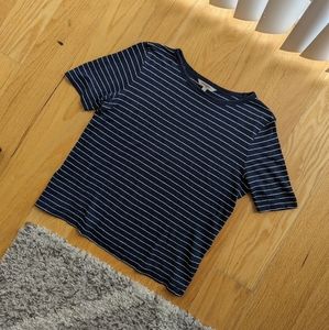 Linen Semi Short Sleeve T Shirt